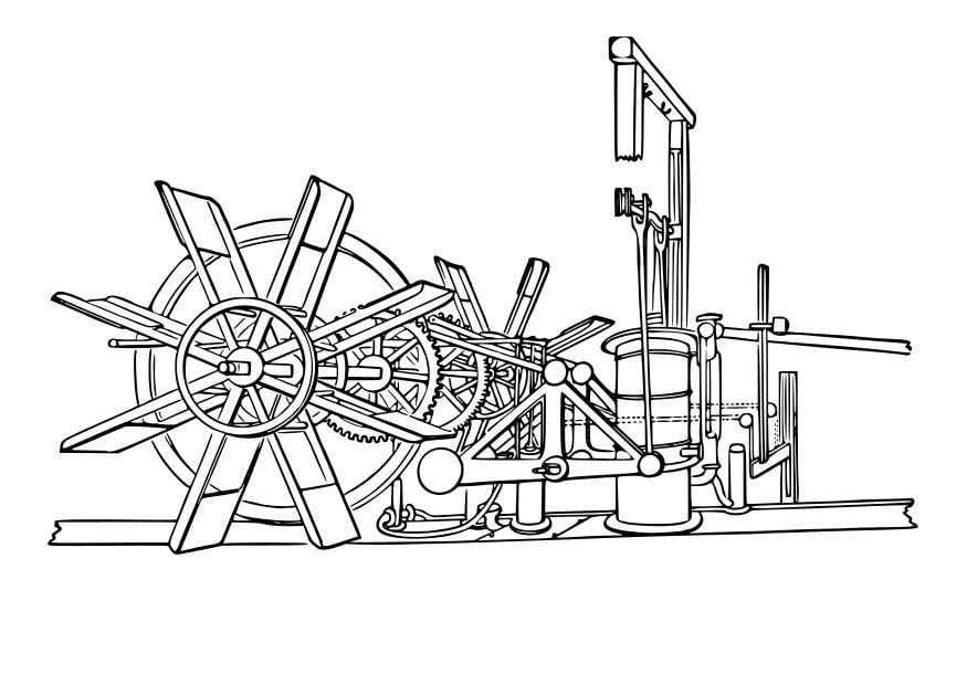 Coloriage bateau A  vapeur